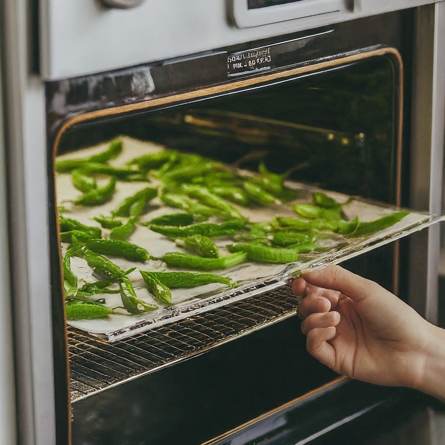 Dehydrating Green Chillies