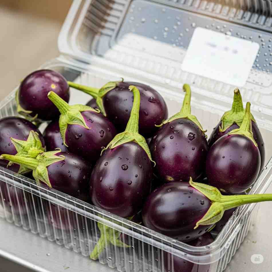 Expert Guide to Growing Brinjal on Your Rooftop | Sustainable Urban Gardening 4 harvested brinjals