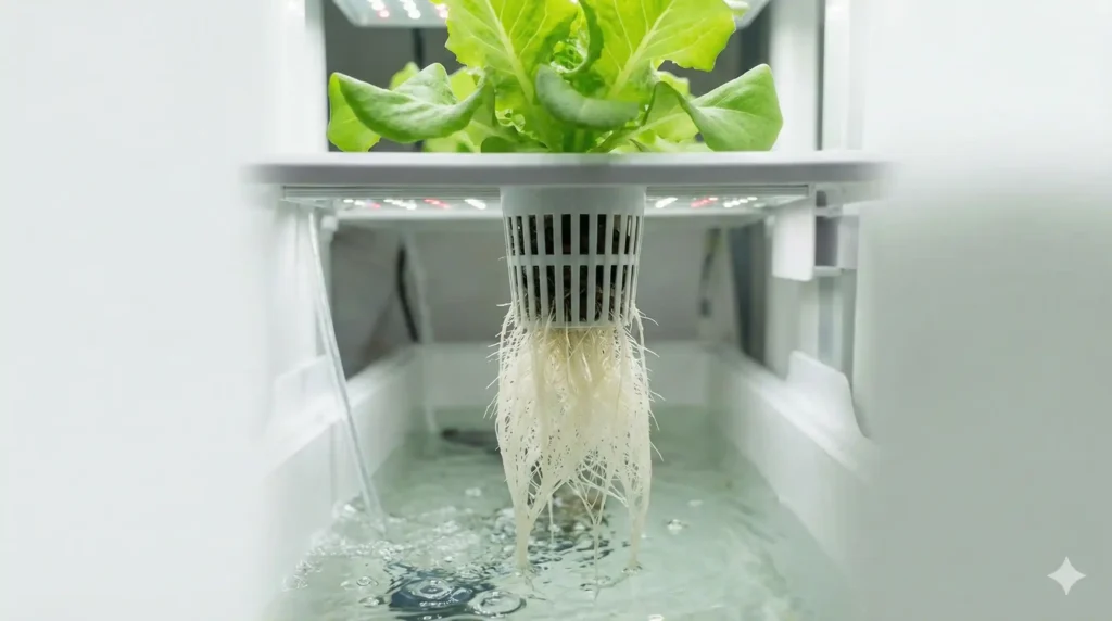 Inside Hydroponics system